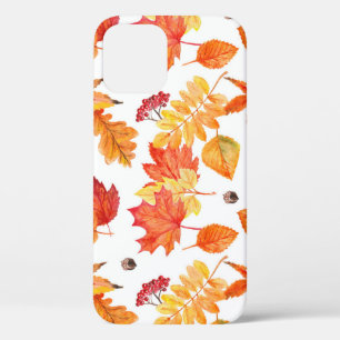 Case-Mate iPhone Case Feuilles d'aquarelle, motif naturel transparent.