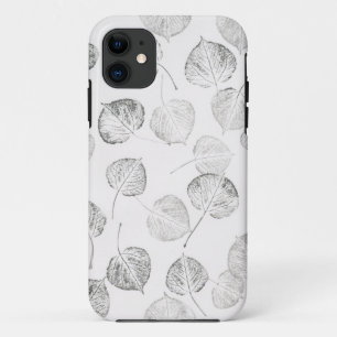Coques Pour iPhone Feuilles d'Aspen noir et blanc © Sandy Long