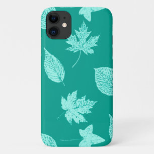 Coque Case-Mate Pour iPhone Feuilles d'automne - aqua et turquoise