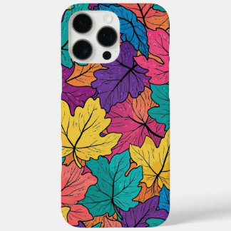 Coques iPhone 16 Pro Max Feuilles d'automne colorées Motif rustique