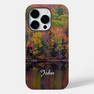 Coque Pour iPhone 14 Pro Feuilles d'automne Couleur de l'automne Scène Télé
