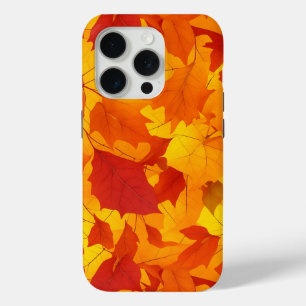 Coque iPhone 15 Pro Feuilles d'automne design