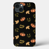 Feuilles d'automne et cas téléphonique Citrouille