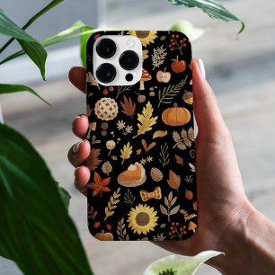 Coque Pour Pour iPhone 14 Pro Max Feuilles d'automne et citrouilles Thanksgiving