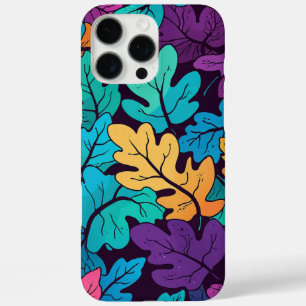 Coques iPhone 16 Pro Max Feuilles de chêne profond coloré Motif d'automne