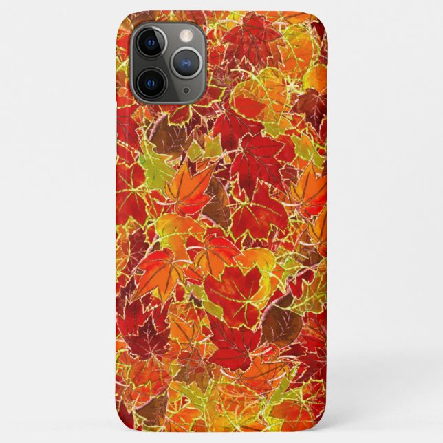 Coques Case-Mate iPhone Feuilles de l'érable de Glittery Fall (Dos)