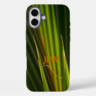 Coques iPhone 16 Plus Feuilles de palmier vert tropical personnalisables