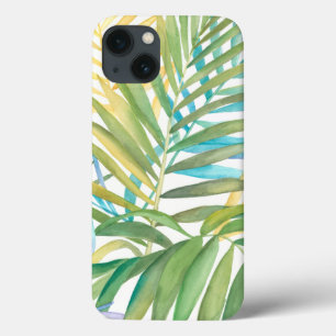 Etui iPhone 13 Feuilles de palmiers tropicaux