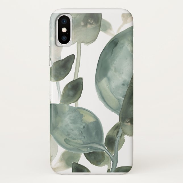 Coques Case-Mate iPhone Feuilles d'eau - Aquarelle (Dos)