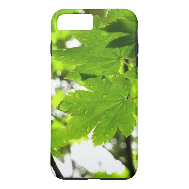 Coques Case-Mate iPhone Feuilles d'érable avec Raindrops (Dos)