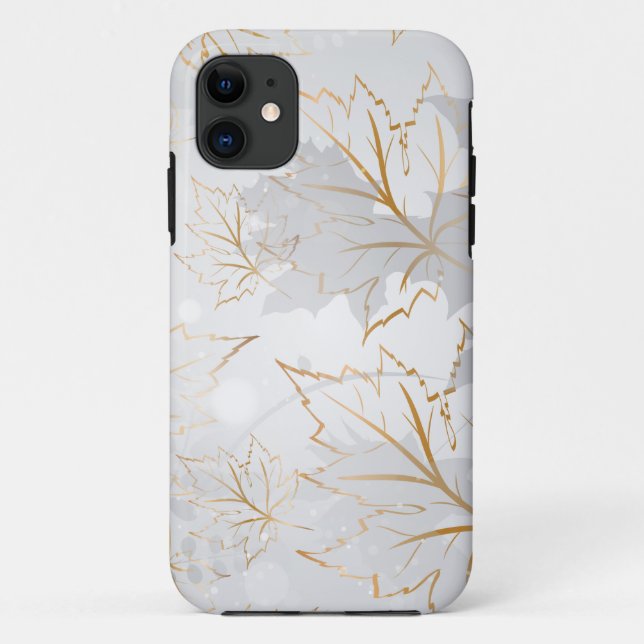 Coques Case-Mate iPhone Feuilles d'or 3 (Dos)
