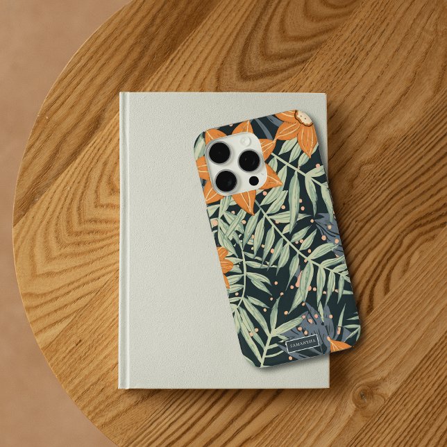 Coques Case-Mate iPhone Feuilles floraux tropicaux personnalisés (Créateur téléchargé)