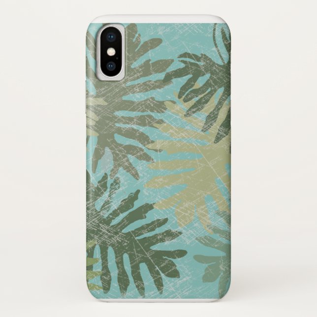 Coques Case-Mate iPhone Feuilles tropicaux défraîchis (Dos)