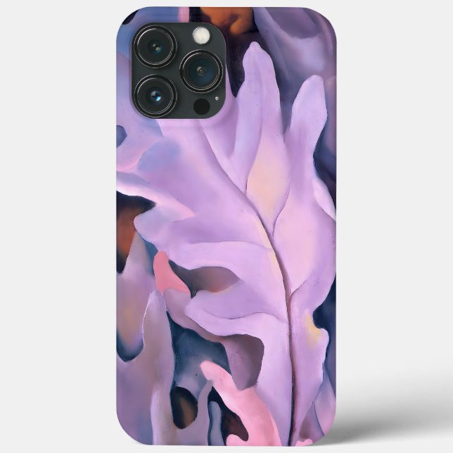 Coques Case-Mate iPhone Feuilles violets par Georgia Okeeffe (Verso)