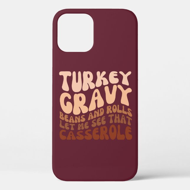 Coques Case-Mate iPhone Fèves Gravées Et Rouleaux Retro Thanksgiving Turke (Verso)