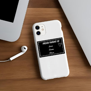 Coques iPhone 16 Fier parent de [Nom 1], [Nom 2] et [Nom 3]