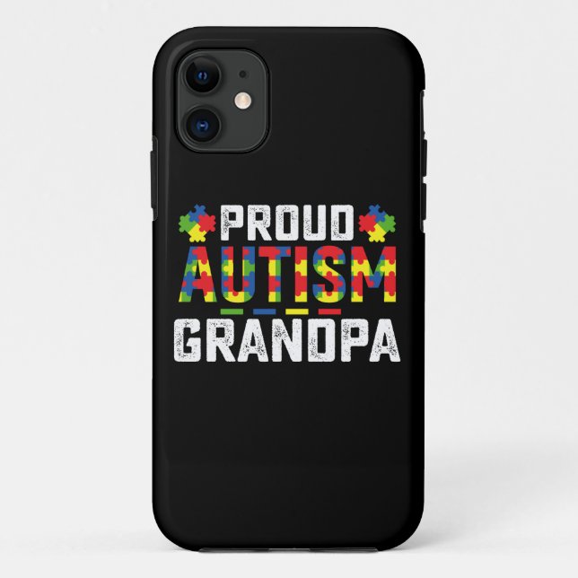 Coques Case-Mate iPhone Fière Autisme Grandpa Sensibilisation Famille Auti (Dos)