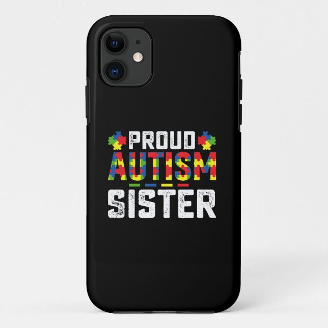 Coques Case-Mate iPhone Fière Autisme Soeur Sensibilisation Famille Autist (Dos)