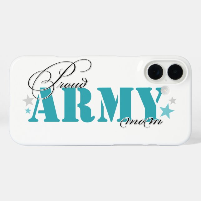 Coques Case-Mate iPhone Fière maman de l'armée (Verso (horizontal))