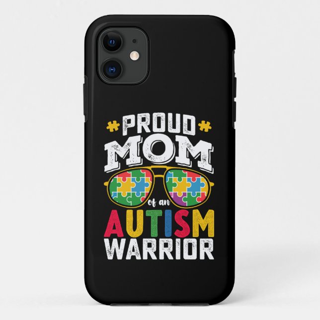 Coques Case-Mate iPhone Fière Maman D'Un Autisme Guerrier Famille (Dos)