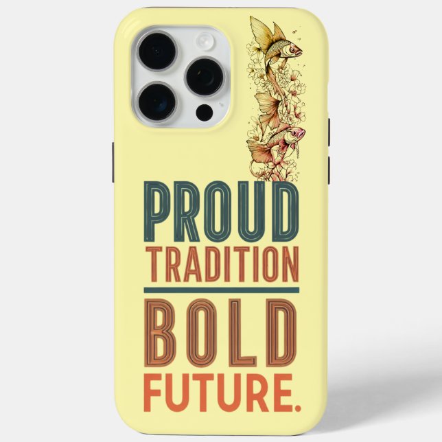 Coques Case-Mate iPhone Fière Tradition, audacieux Futur Poisson Conceptio (Verso)