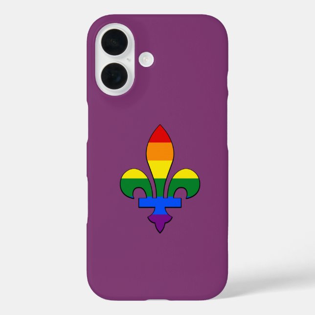 Coques Case-Mate iPhone Fierté LGBT fleur de lis (Verso)