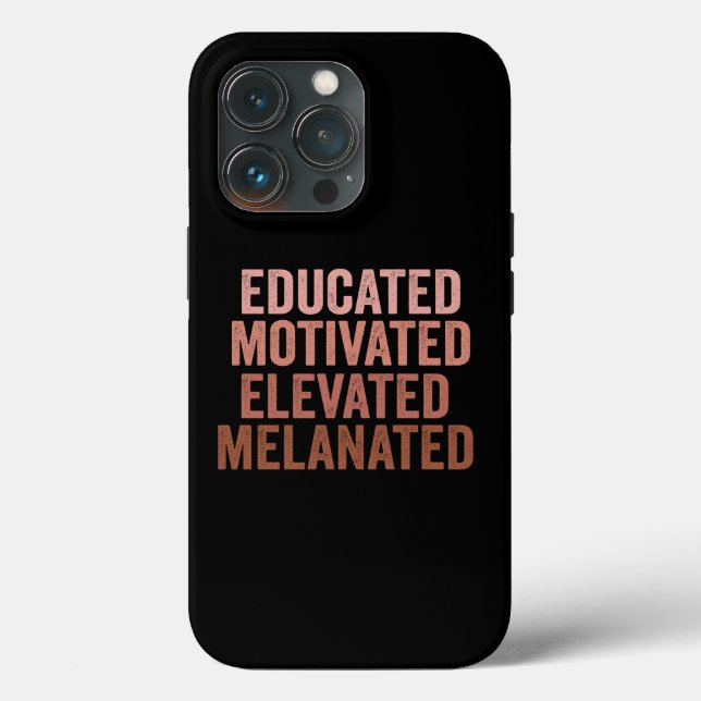 Coques Case-Mate iPhone Fierté noire élevée, élevée et motivée (Verso)
