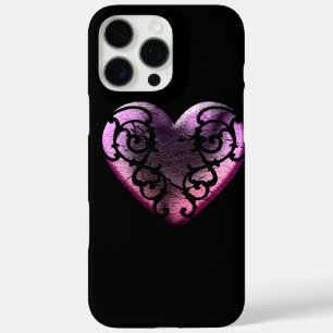 Coques iPhone 16 Pro Max Filigree Goth Coeur rose