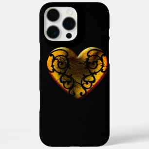 Coques iPhone 16 Pro Max Filigree Goth Gold Heart