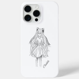 Coque iPhone 15 Pro Max Fille à cheveux longs avec ruban