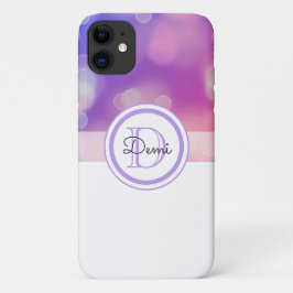 Case-Mate iPhone Case Fille Abstraite violet monogramme