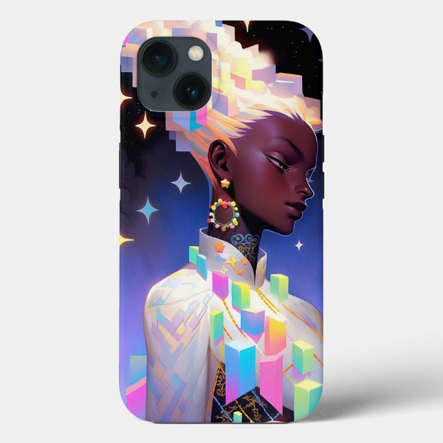 Coques Case-Mate iPhone Fille Anime géométrique moderne (Verso)
