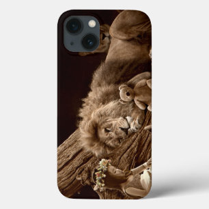 Case-Mate iPhone Case Fille avec Lion et ours en peluche