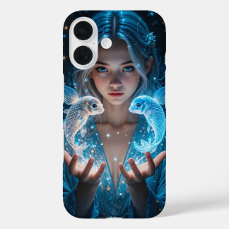 Coques iPhone 16 fille avec poisson magique