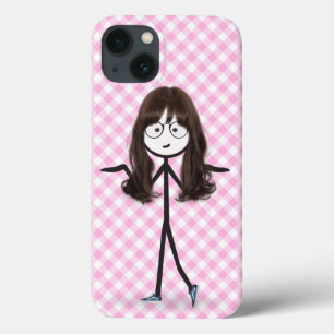 Case-Mate iPhone Case Fille bonhomme allumettes aux cheveux foncés
