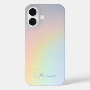 Coques iPhone 16 Fille Colorée Ombre Rainbow Glam