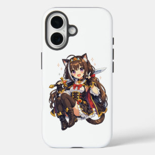 Coques iPhone 16 Fille d'anime au pastel magique – Conception de fa