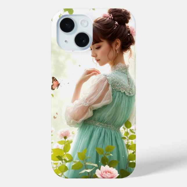Coques Case-Mate iPhone Fille Dans Le Jardin D'Été (Verso)