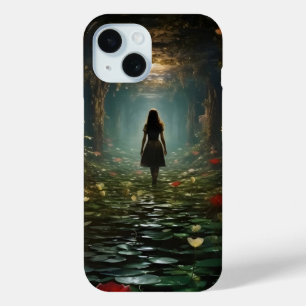 Coque Pour iPhone 15 Fille dans le tunnel d'Imaginaire