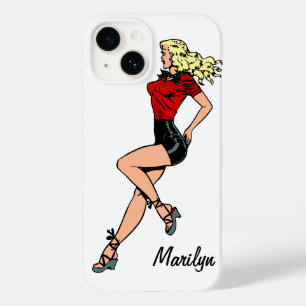 Coques Pour iPhone Fille de charme vintage de la porte d'à côté, blon