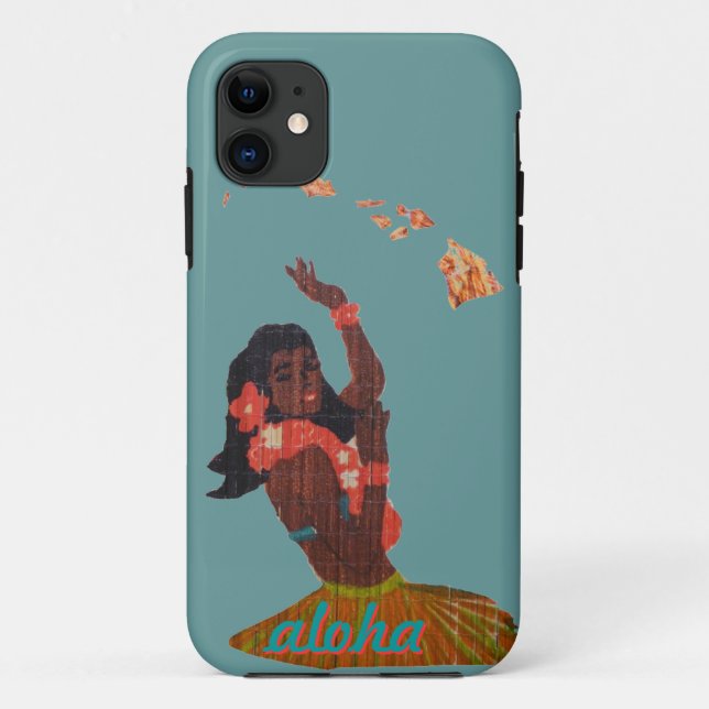 Coques Case-Mate iPhone Fille de Hawaïen de jupe d'herbe (Dos)