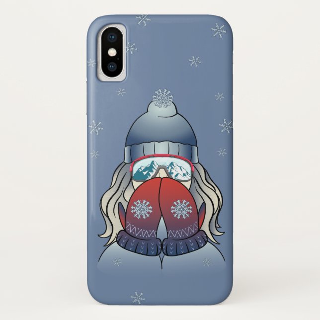 Coques Case-Mate iPhone Fille de l'hiver  (Dos)