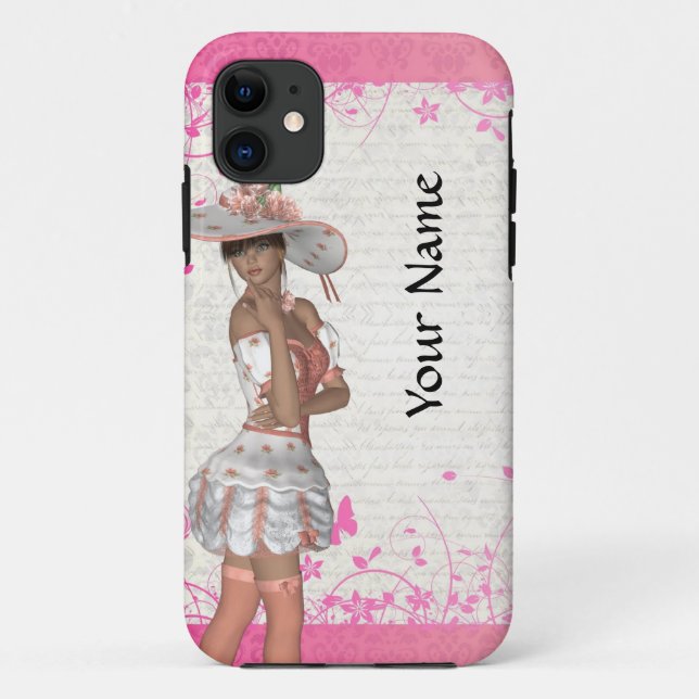 Coques Case-Mate iPhone fille d'été rose (Dos)