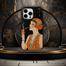 Fille Flapper Art Déco Élégante