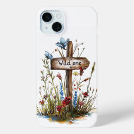 Coque iPhone 15 Mini Fille Fleur sauvage Wild One