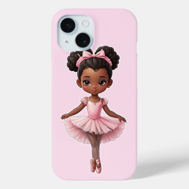 Coques Case-Mate iPhone Fille noire Ballerina Rose Ballet (Verso)
