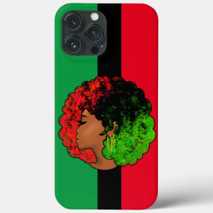 Case-Mate iPhone Case Fille noire panafricaine femme rouge vert fierté a