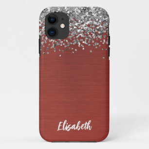 Case-Mate iPhone Case Fille Parties scintillant d'étincelle d'argent Nom