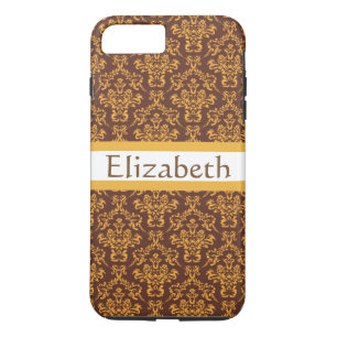 Coque Case-Mate Pour iPhone Fille Personnalisée Damas Modernes Avec Nom