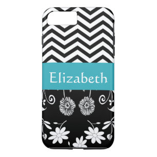 Coque Case-Mate Pour iPhone Fille personnalisée Mod Daisies & Chevron avec nom